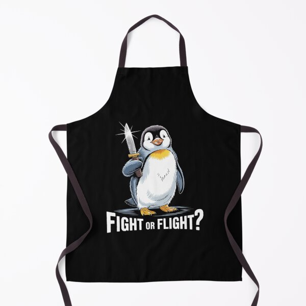 Item preview, Fight or Flight Funny Penguin Pun Fight Or Flight Meme 3  designed and sold by RuthGAArt.
