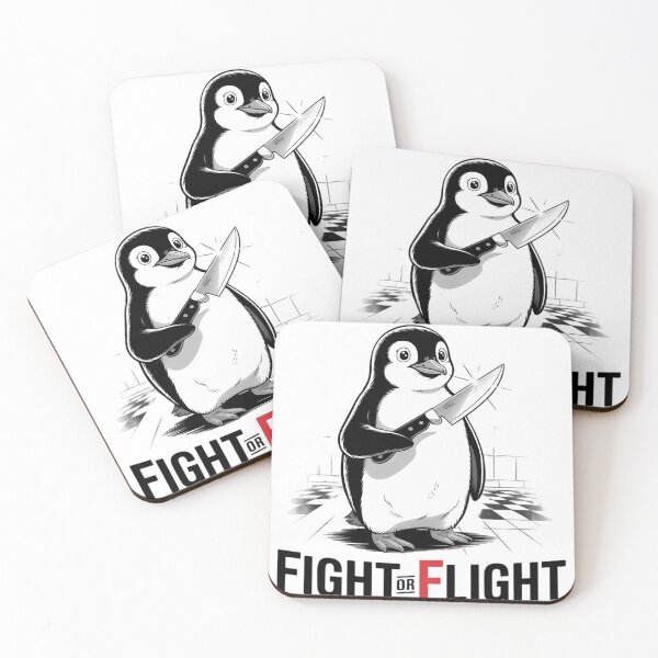 Item preview, Fight Or Flight Funny Penguin Pun Fight Or Flight Meme Quote 1  designed and sold by RuthGAArt.