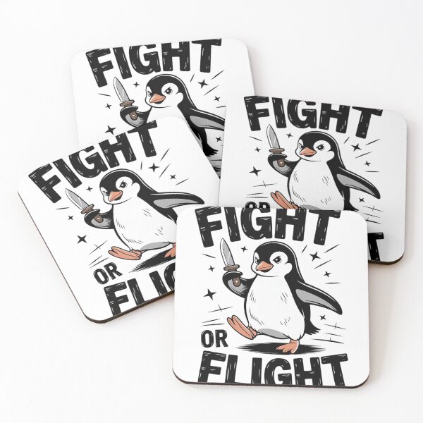 Item preview, Fight Or Flight Funny Penguin Pun Fight Or Flight Meme Quote 2  designed and sold by RuthGAArt.