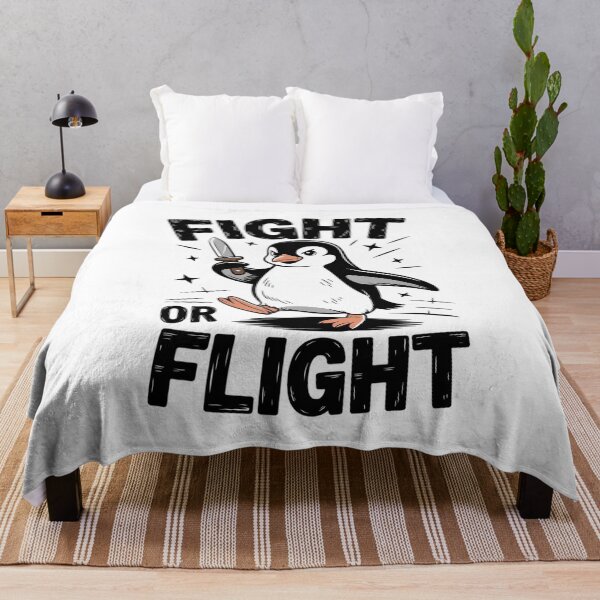 Item preview, Fight Or Flight Funny Penguin Pun Fight Or Flight Meme Quote 2  designed and sold by RuthGAArt.