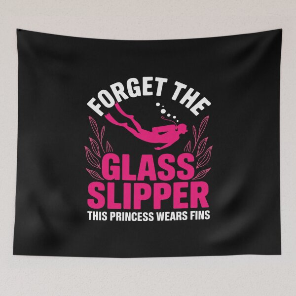 Item preview, Scuba Diving Diver Girl Forget Glass Slipper Princess Fins designed and sold by nicomitchell.