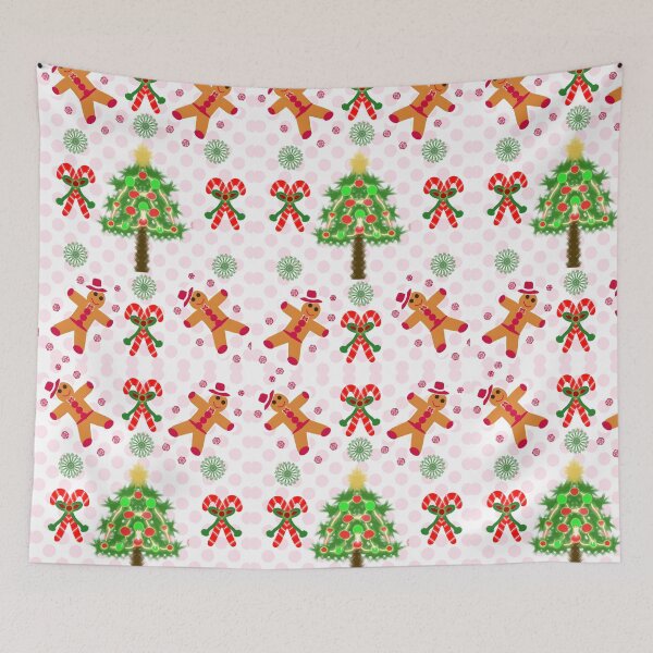 Item preview, Cute Gingerbread Christmas Seamless Pattern – Candy Cane & Tree Design designed and sold by HopeAndHustle.