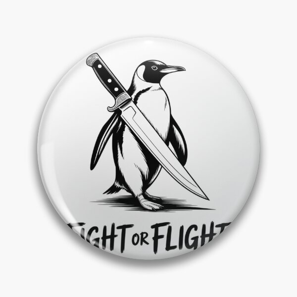 Item preview, Fight Or Flight Funny Penguin Pun Fight Or Flight Meme Quote  designed and sold by RuthGAArt.