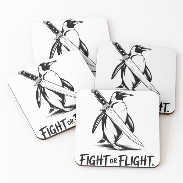 Item preview, Fight Or Flight Funny Penguin Pun Fight Or Flight Meme Quote  designed and sold by RuthGAArt.