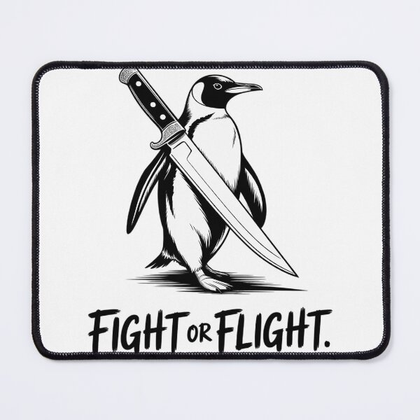 Item preview, Fight Or Flight Funny Penguin Pun Fight Or Flight Meme Quote  designed and sold by RuthGAArt.