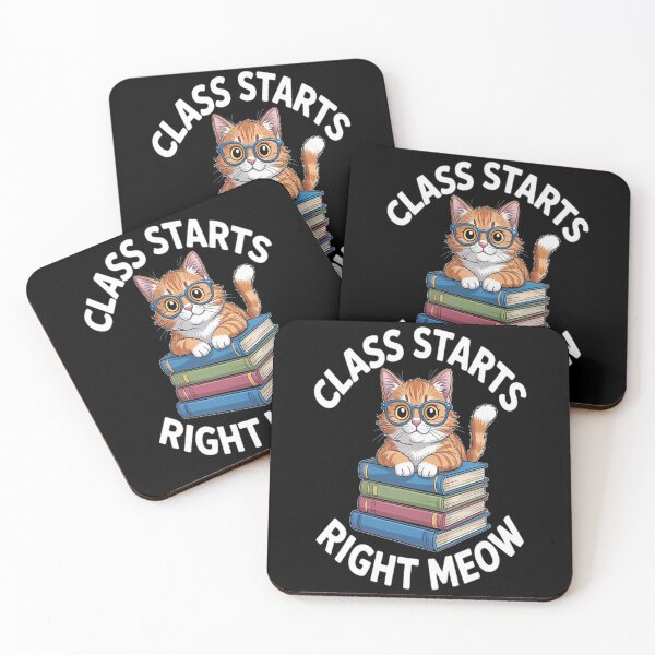 Item preview, Cat Teacher Class Starts Right Meow Cats Lover designed and sold by SignaturalGen.