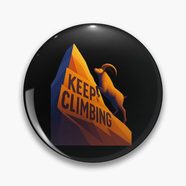 Item preview, Keep Climbing - Motivational Mountain Goat Illustration designed and sold by MKreative Studio.