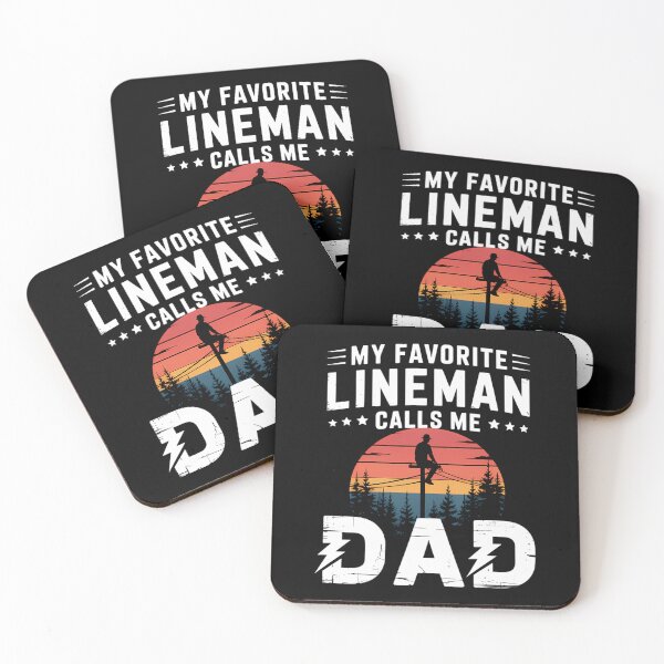 Item preview, My Favorite Lineman Calls Me Dad Line Worker Father's Day designed and sold by CruelShadesSt.