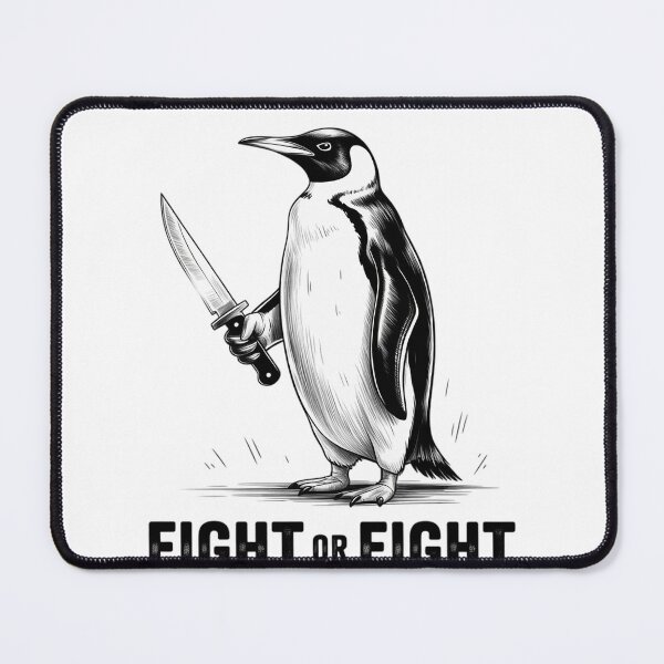 Item preview, Fight or Flight Funny Penguin Pun Meme designed and sold by RuthGAArt.