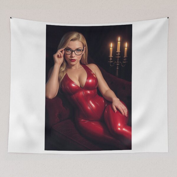 Item preview, Ilya in Red Candelabra Glow Velvet Chair Pose designed and sold by CathryneDelamort.