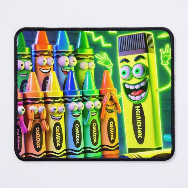 Item preview, Neon Stationery Chaos – The Highlighter Boss designed and sold by ComedyInkFactor.