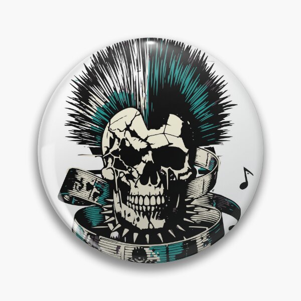 Item preview, Punk Rock Skull – Mohawk, Music & Rebellion Vibes designed and sold by denip.