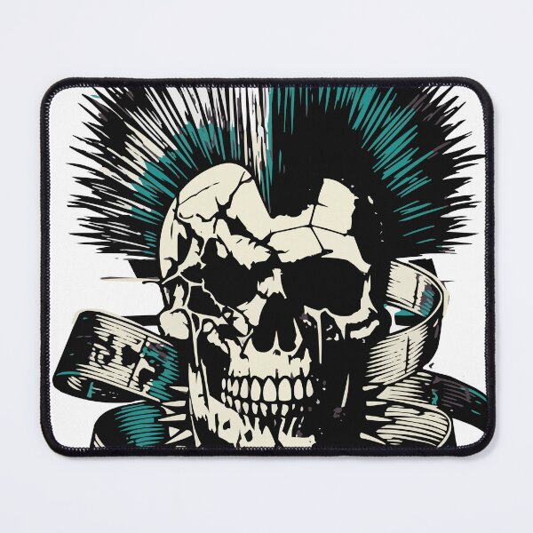 Item preview, Punk Rock Skull – Mohawk, Music & Rebellion Vibes designed and sold by denip.