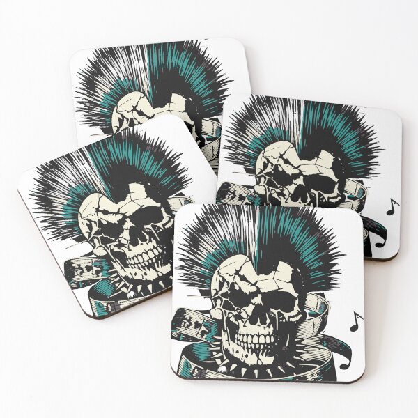 Item preview, Punk Rock Skull – Mohawk, Music & Rebellion Vibes designed and sold by denip.