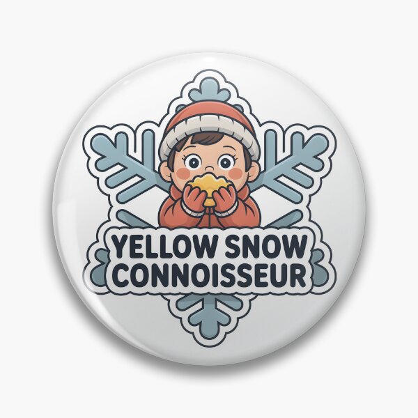Item preview, Yellow Snow Connoisseur Badge designed and sold by boku98.