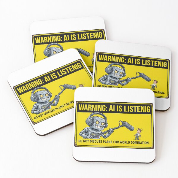 Item preview, WORNING! AI IS  LISTENING designed and sold by Gnfree.