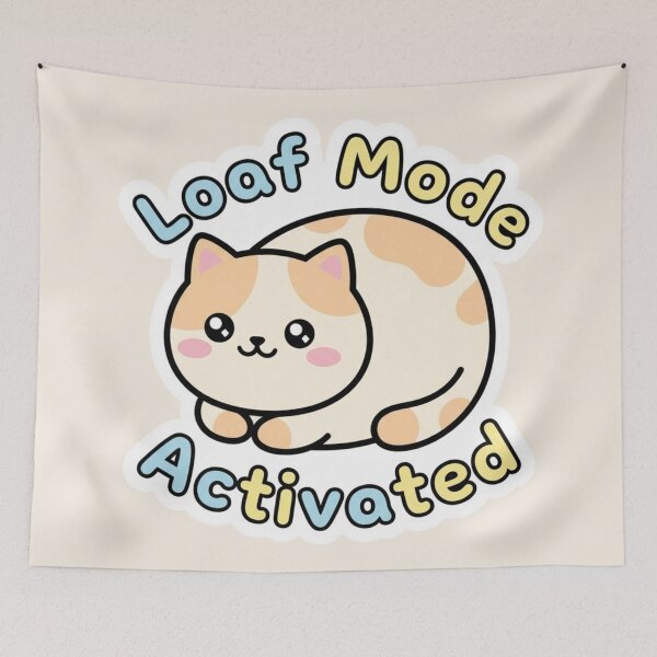 Item preview, Loaf Mode Activated – Cute Kawaii Cat Loaf Sticker for Cat Lovers designed and sold by MuseAI.