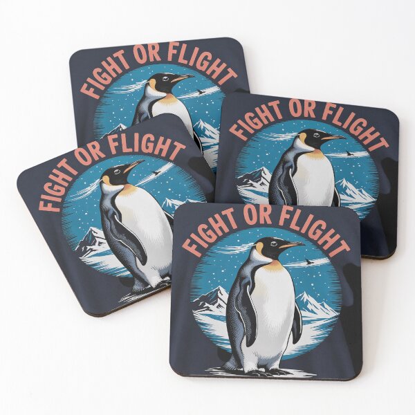 Item preview, Fight or Flight Penguin Holding Knife Funny Meme 1  designed and sold by RuthGAArt.