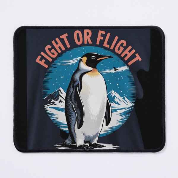 Item preview, Fight or Flight Penguin Holding Knife Funny Meme 1  designed and sold by RuthGAArt.