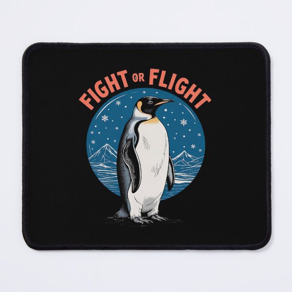 Item preview, Fight or Flight Penguin Holding Knife Funny Meme  designed and sold by RsFilsingerArt.