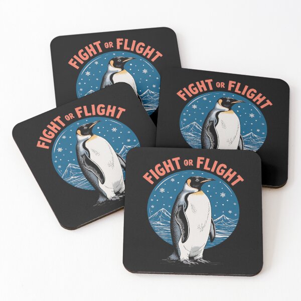Item preview, Fight or Flight Penguin Holding Knife Funny Meme  designed and sold by RsFilsingerArt.