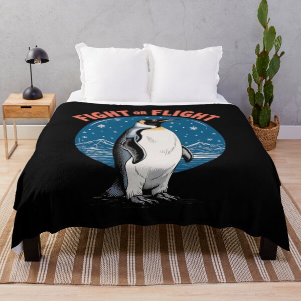 Item preview, Fight or Flight Penguin Holding Knife Funny Meme  designed and sold by RsFilsingerArt.