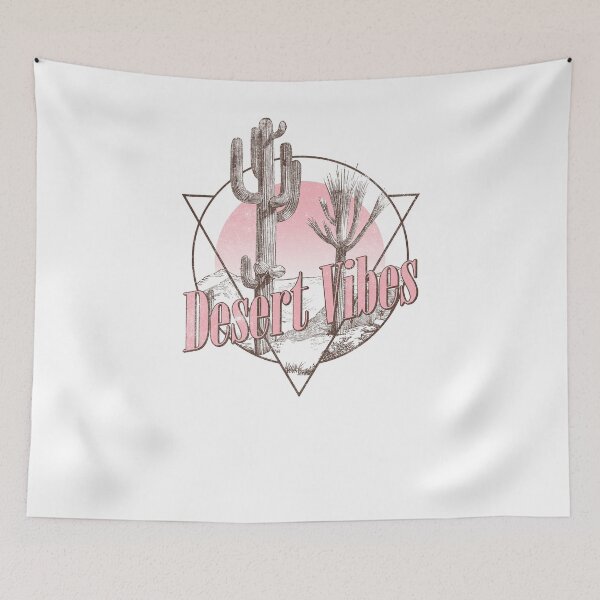 Item preview, Desert Vibes Retro Cactus Sunset Triangle designed and sold by The secret storage room.