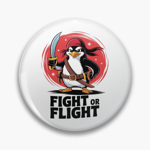 Item preview, fight or flight Penguin meme  designed and sold by RsFilsingerArt.