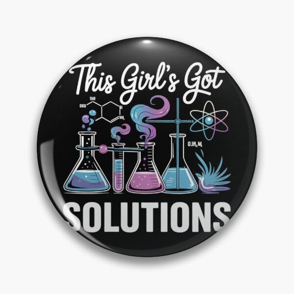 Item preview, This Girl's Got Solutions - Chemistry Student Science Fan  designed and sold by VerseFarm.