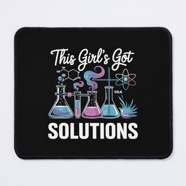Item preview, This Girl's Got Solutions - Chemistry Student Science Fan  designed and sold by VerseFarm.