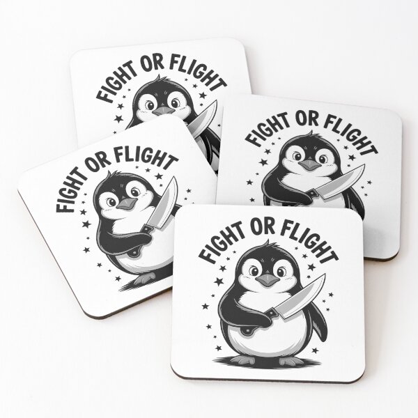 Item preview, Fight or Flight Penguin Pun Funny Meme Penguin Lover  designed and sold by RsFilsingerArt.