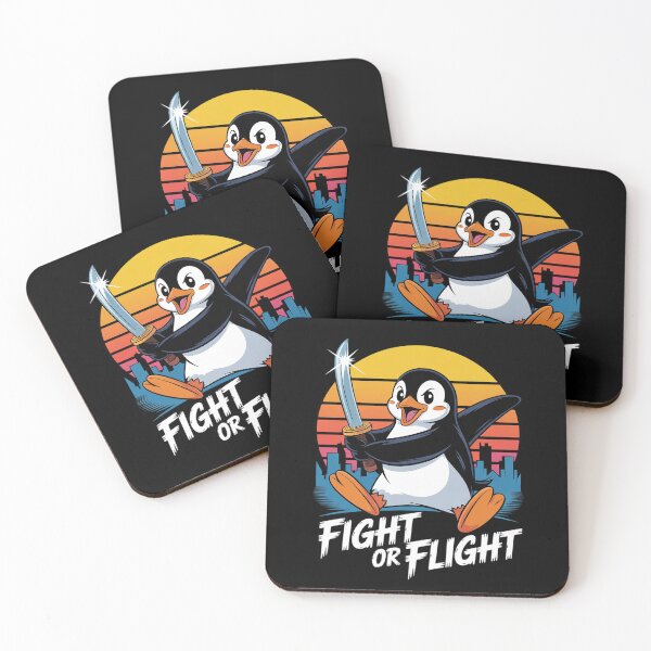 Item preview, Fight or Flight Vintage Penguin Pun Fight Or Flight Meme 1  designed and sold by RsFilsingerArt.