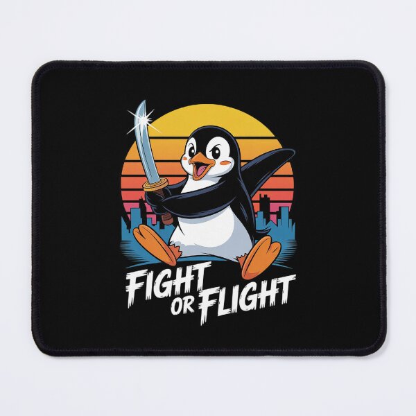 Item preview, Fight or Flight Vintage Penguin Pun Fight Or Flight Meme 1  designed and sold by RsFilsingerArt.