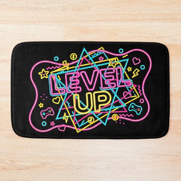 Item preview, Neon “Level Up” Abstract Gaming Logo designed and sold by GlobalBoom.