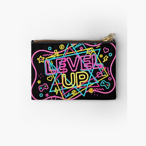 Item preview, Neon “Level Up” Abstract Gaming Logo designed and sold by GlobalBoom.