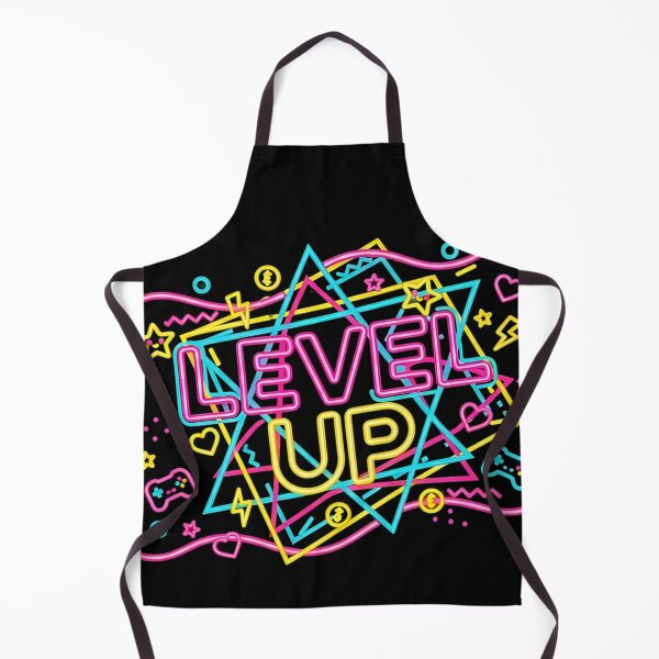 Item preview, Neon “Level Up” Abstract Gaming Logo designed and sold by GlobalBoom.