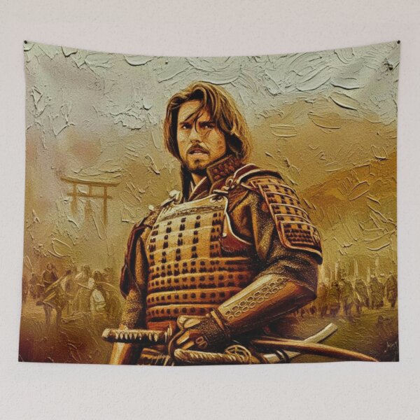 Item preview, Honorable Samurai Warrior Art | Traditional Japanese Armor Painting | Bushido Legend Impasto Poster designed and sold by Art's Diner.