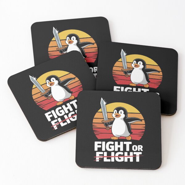 Item preview, Fight or Flight Vintage Penguin Pun Fight Or Flight Meme  designed and sold by RsFilsingerArt.