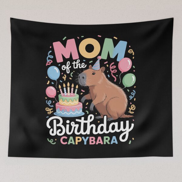 Item preview, Mom Of The Birthday Capybara Girl Bday Party Family designed and sold by AsteriskDatBArt.