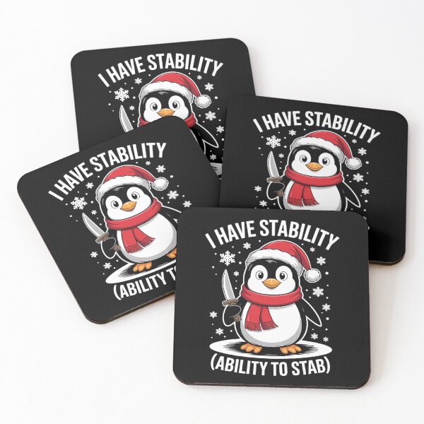 Item preview, Fun Meme Penguin With Knife I Have Stability Ability To Stab  designed and sold by RsFilsingerArt.
