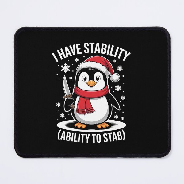 Item preview, Fun Meme Penguin With Knife I Have Stability Ability To Stab designed and sold by RsFilsingerArt.