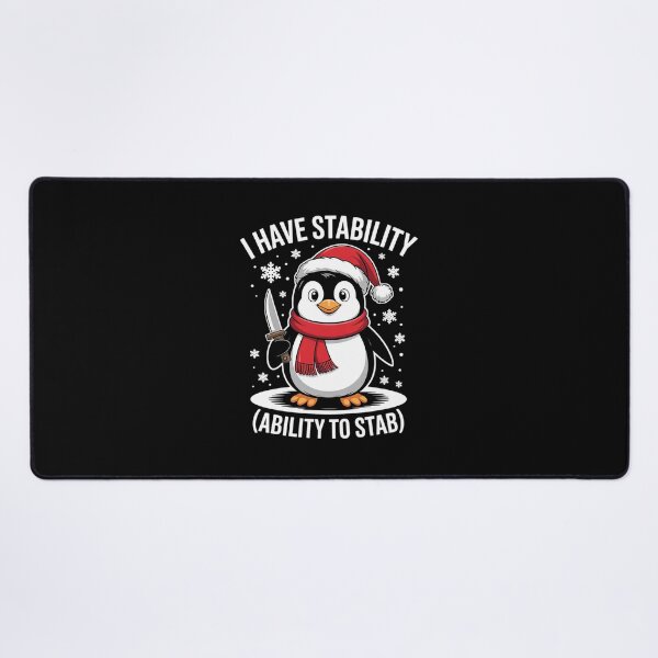 Item preview, Fun Meme Penguin With Knife I Have Stability Ability To Stab designed and sold by RsFilsingerArt.