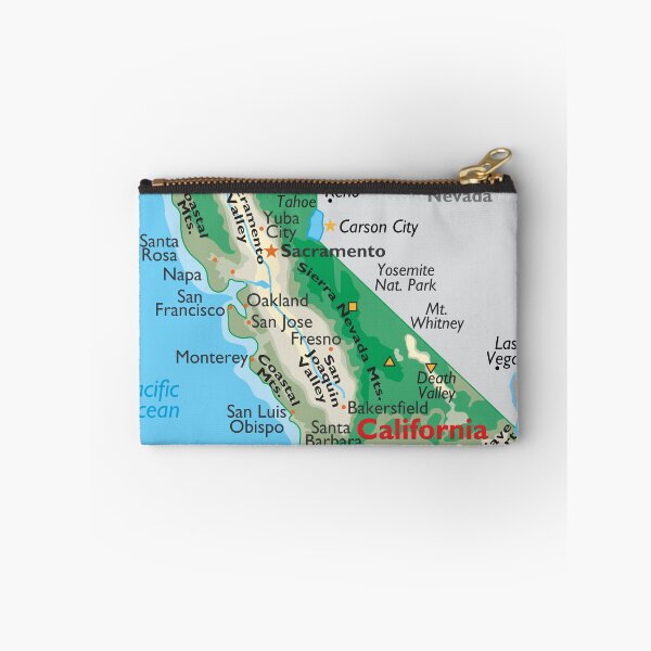 Item preview, California Map – Mountains, Coast & Cities designed and sold by WorldAtlas.com.