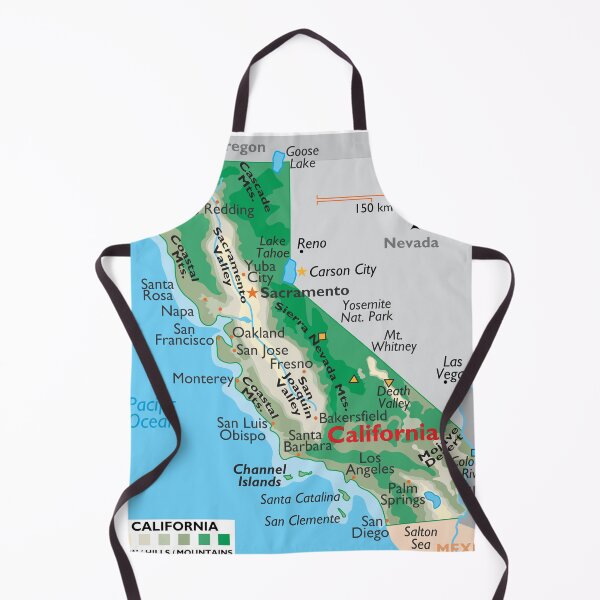 Item preview, California Map – Mountains, Coast & Cities designed and sold by WorldAtlas.com.