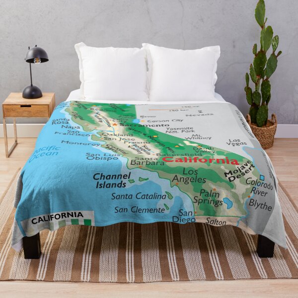 Item preview, California Map – Mountains, Coast & Cities designed and sold by WorldAtlas.com.