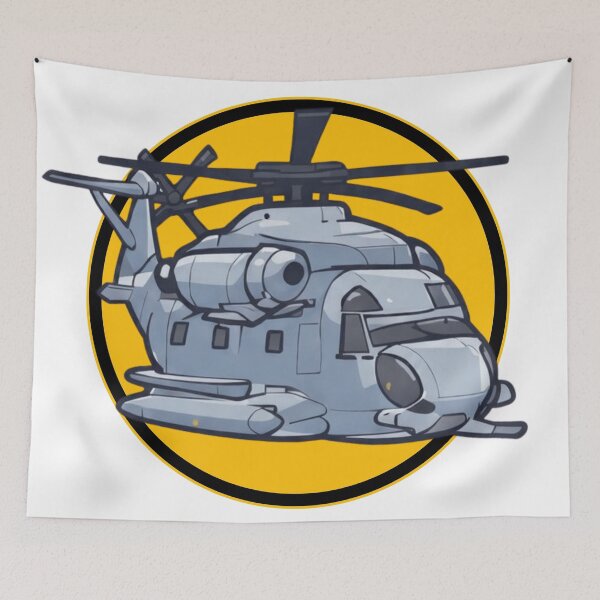 Item preview, Heavy Lift Helicopter Aviation Cartoon Design designed and sold by Combat Skies.