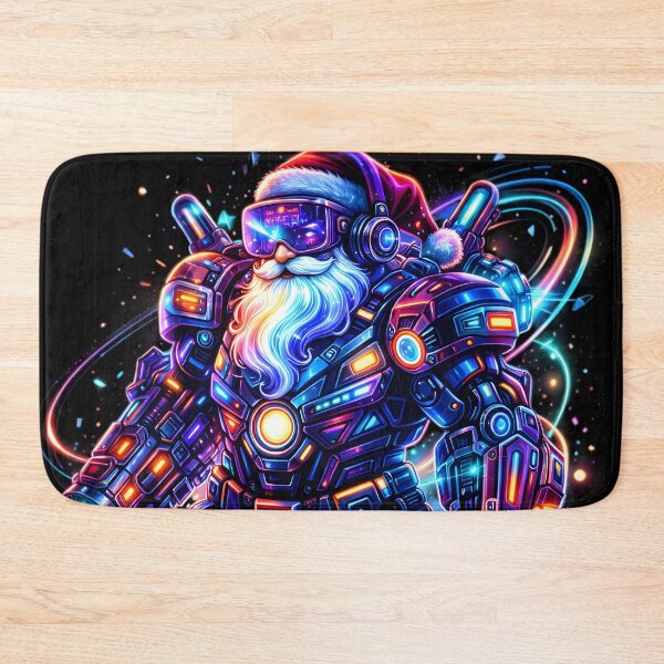 Item preview, Santa AI Overdrive | Cyberpunk RGB Armor Futuristic Christmas Art designed and sold by SoulenCify.