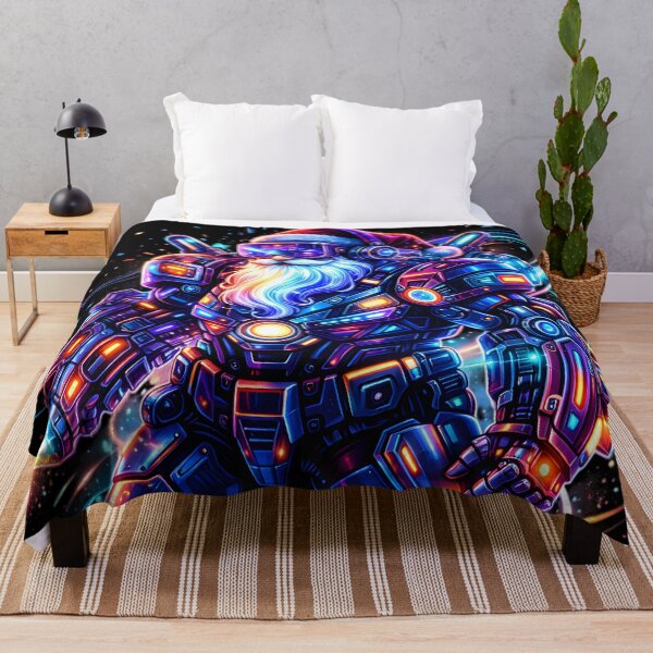 Item preview, Santa AI Overdrive | Cyberpunk RGB Armor Futuristic Christmas Art designed and sold by SoulenCify.