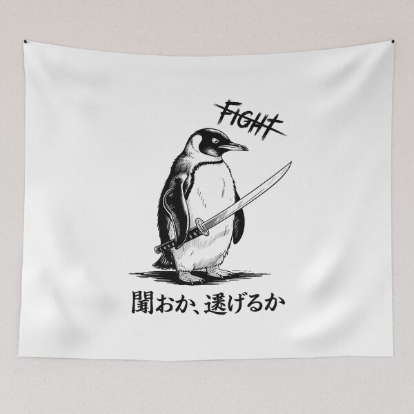 Item preview, Funny Fight Or Flight Meme Penguin With Knife 11  designed and sold by RsFilsingerArt.