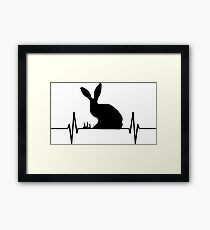 Bunny Rabbit Heartbeat Framed Print